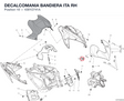 DECALCOMANIA BANDIERA ITA RH 4381O741A diagram position