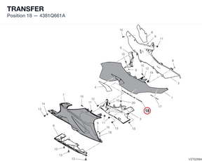 TRANSFER 4381Q661A diagram position