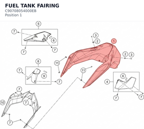 Diagram preview: FUEL TANK FAIRING (C90708054000EB)