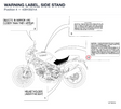 WARNING LABEL, SIDE STAND