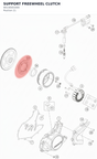 Diagram preview: SUPPORT FREEWHEEL CLUTCH (90130001000)