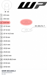 Diagram preview: SHIM 8X14X0.2 (S64080000900000)