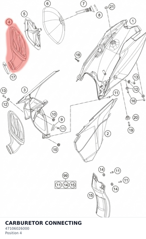 Diagram preview: CARBURETOR CONNECTING (47106026000)