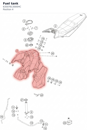 Diagram preview: Fuel tank (63507613000HC)