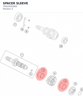 Diagram preview: SPACER SLEEVE (79433033000)