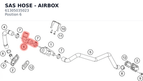 Diagram preview: SAS HOSE - AIRBOX (61305035023)