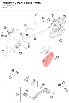 Diagram preview: RETAINING PLATE RESERVOIR (90113174000)