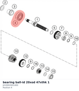 Diagram preview: bearing ball-id 20xod 47xthk 1 (J410002001400)