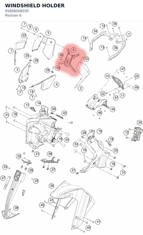 Diagram preview: WINDSHIELD HOLDER (95808008050)