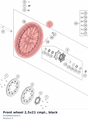 Diagram preview: Front wheel 2,5x21  cmpl., black (61909001044C1)