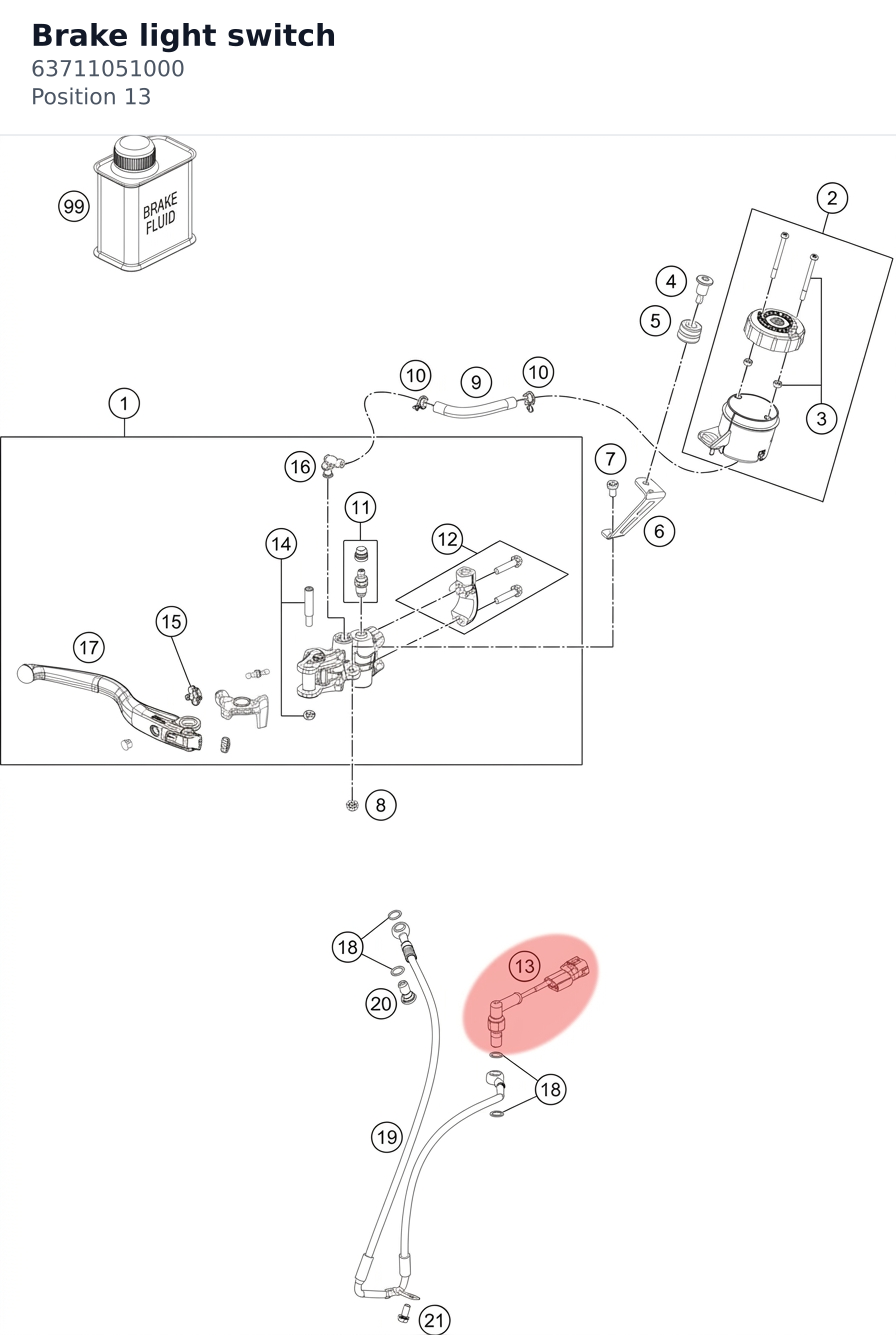 Diagram preview: Brake light switch (63711051000)