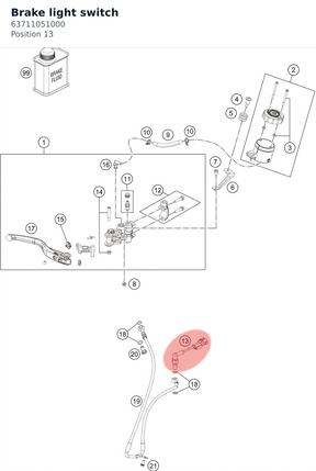 Diagram preview: Brake light switch (63711051000)