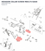 Diagram preview: HEXAGON COLLAR SCREW M8X174 ISA40 (0000240817401)