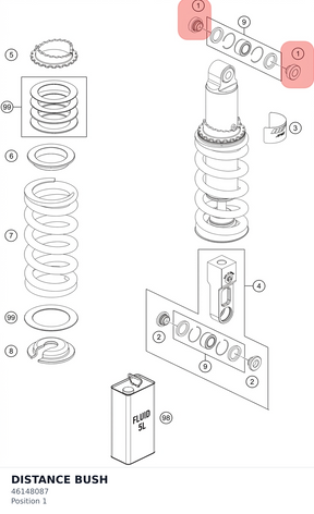 Diagram preview: DISTANCE BUSH (46148087)
