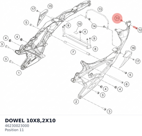 Diagram preview: DOWEL 10X8,2X10 (46230023000)