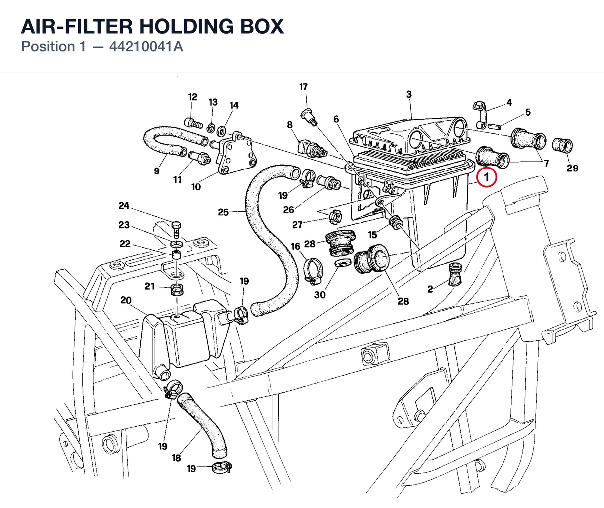 AIR-FILTER HOLDING BOX