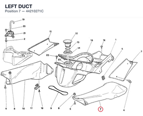LEFT DUCT 44210271C diagram position