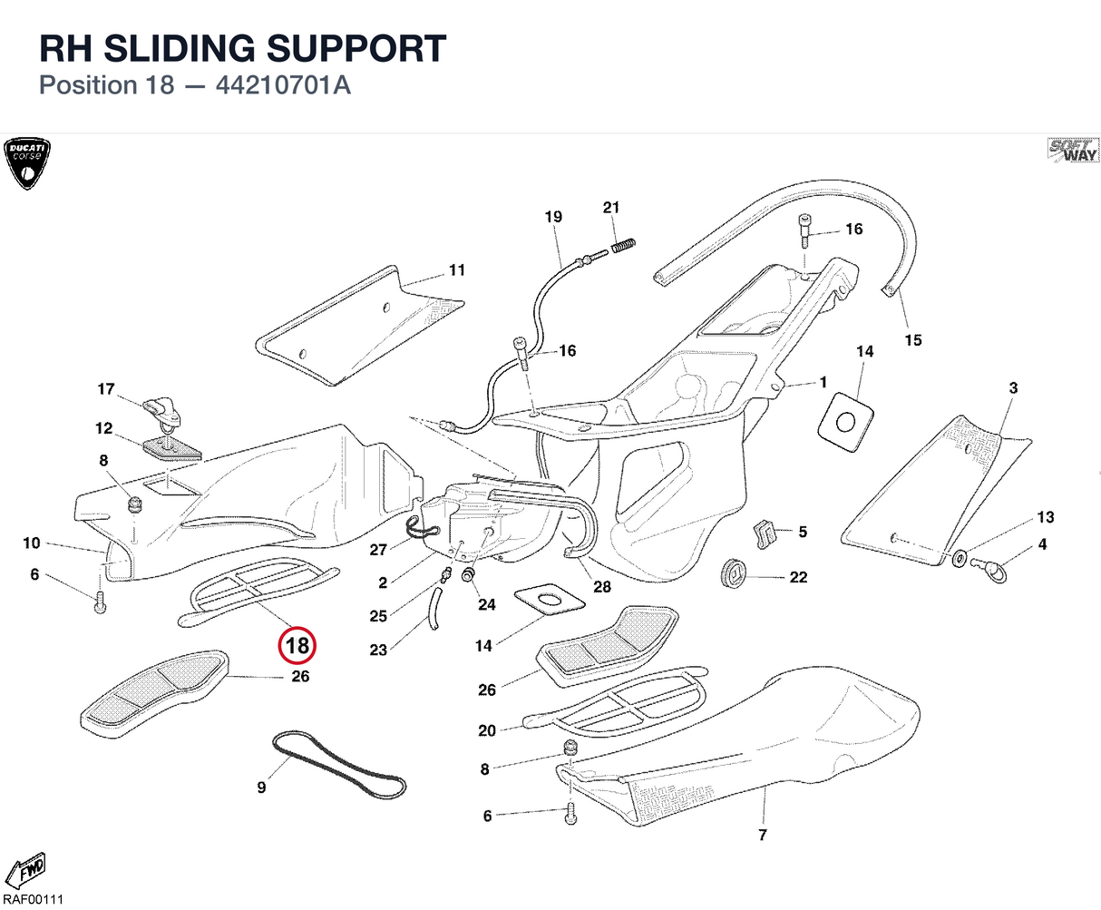 RH SLIDING SUPPORT