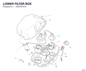 LOWER FILTER BOX 44210731A diagram position