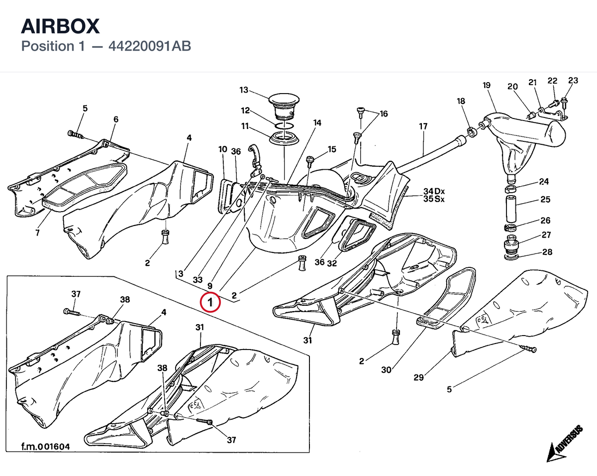 AIRBOX 44220091AB diagram position
