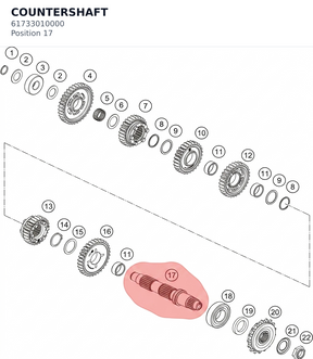 Diagram preview: COUNTERSHAFT (61733010000)