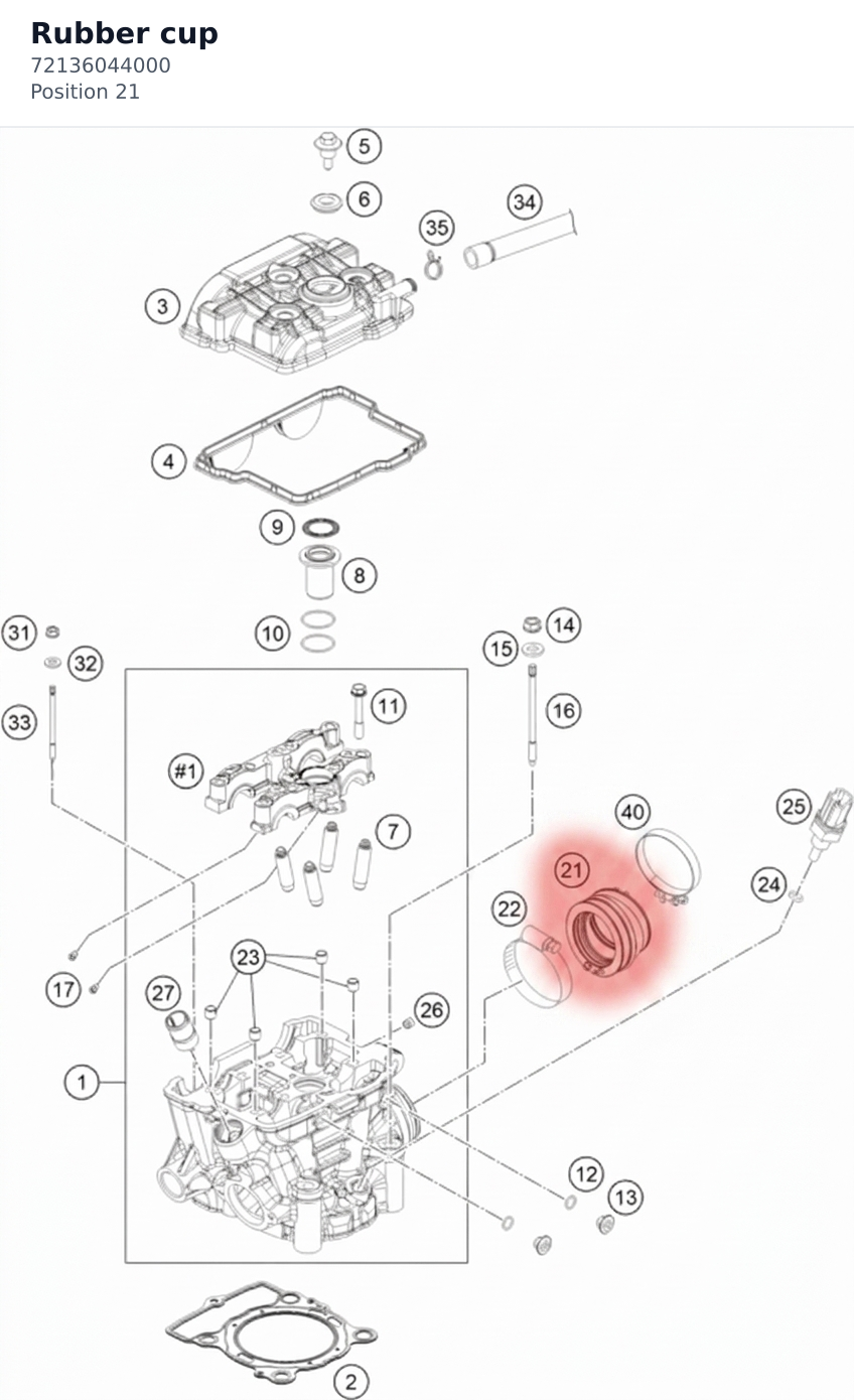 Diagram preview: Rubber cup (72136044000)