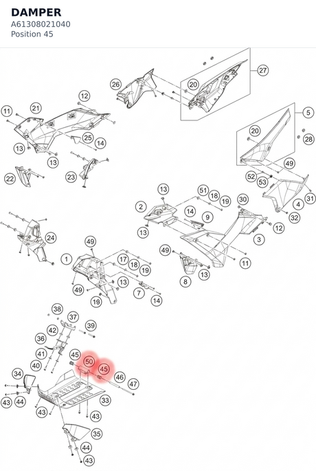 Diagram preview: DAMPER (A61308021040)