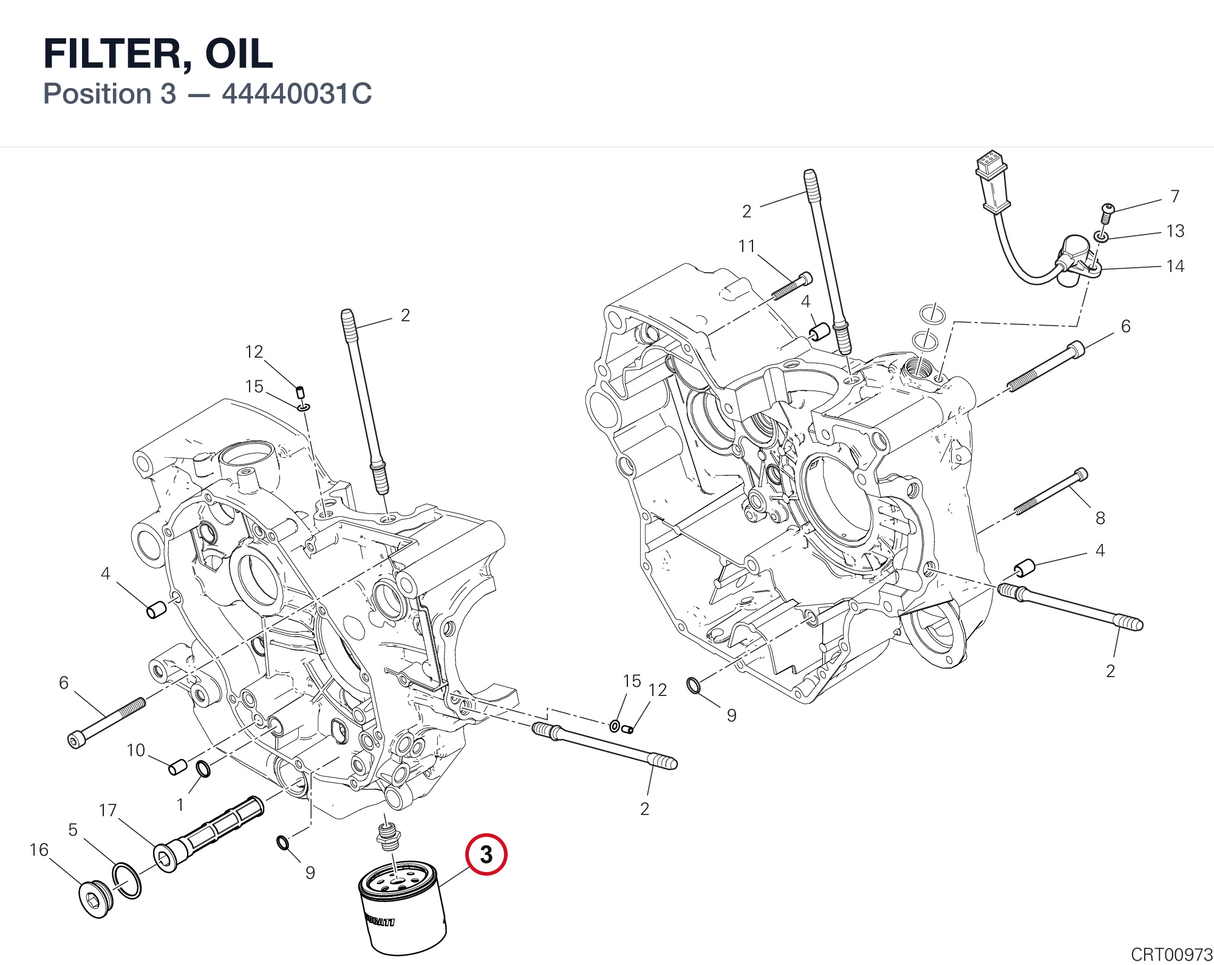 FILTER, OIL 44440031C diagram position
