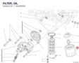 FILTER, OIL 44440035A diagram position