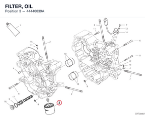 FILTER, OIL 44440039A diagram position