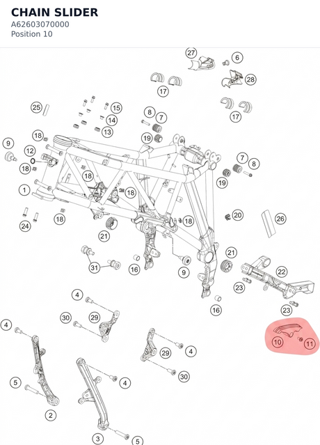 Diagram preview: CHAIN SLIDER (A62603070000)