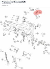Diagram preview: Frame cover bracket left (A62603084000)