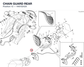 CHAIN GUARD REAR 44610242A diagram position