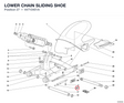 LOWER CHAIN SLIDING SHOE 44710401A diagram position