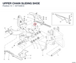 UPPER CHAIN SLIDING SHOE 44710481A diagram position