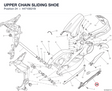 UPPER CHAIN SLIDING SHOE 44710821B diagram position