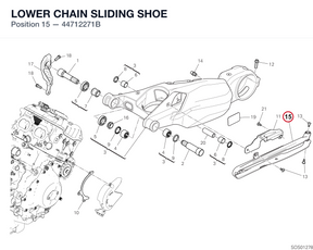LOWER CHAIN SLIDING SHOE 44712271B diagram position