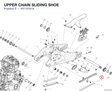UPPER CHAIN SLIDING SHOE 44713161A diagram position