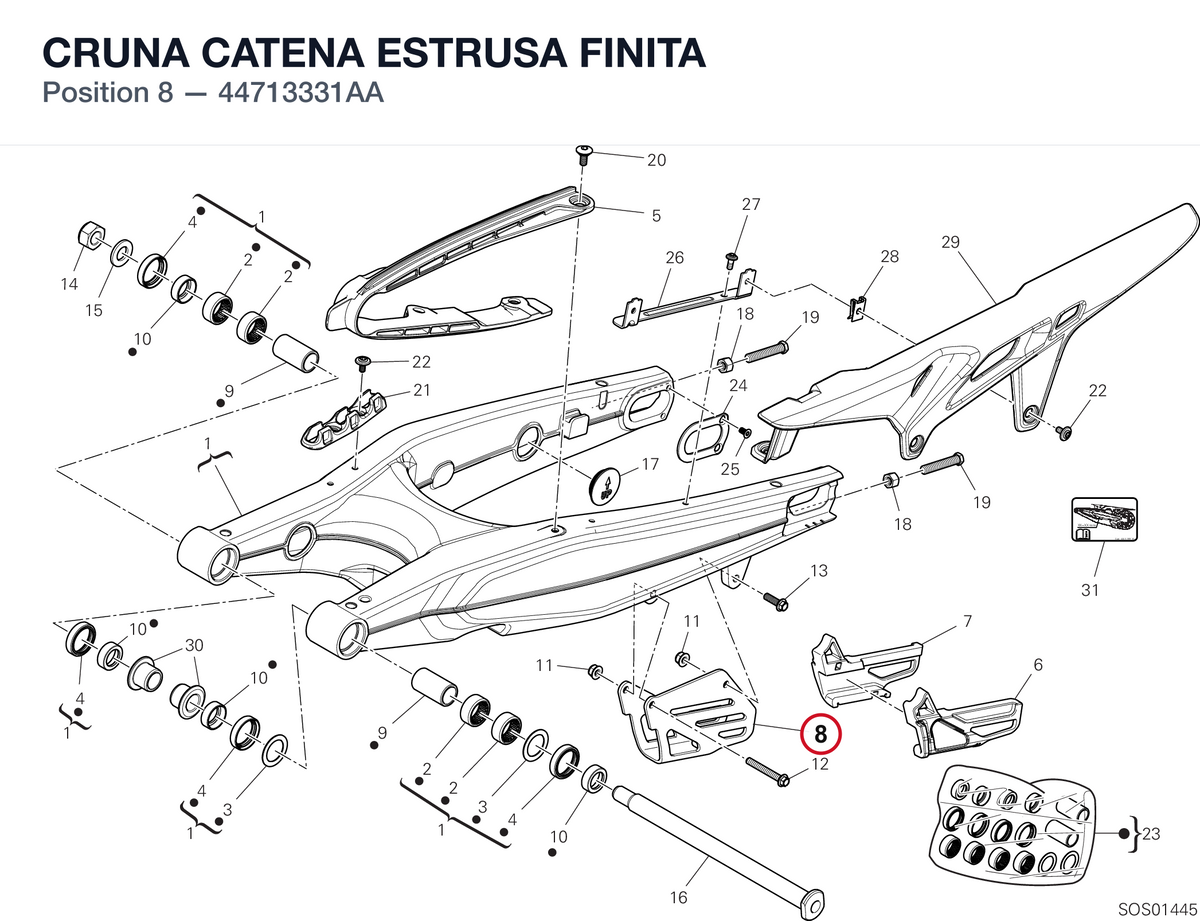 CRUNA CATENA ESTRUSA FINITA