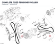 COMPLETE FIXED TENSIONER ROLLER 44740101E diagram position