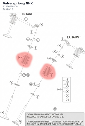 Diagram preview: Valve spriong NHK (61236028100)