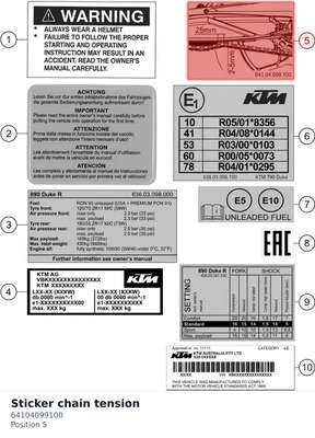 Diagram preview: Sticker chain tension (64104099100)