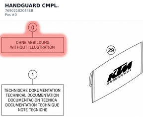 Diagram preview: HANDGUARD CMPL. (76902182044EB)