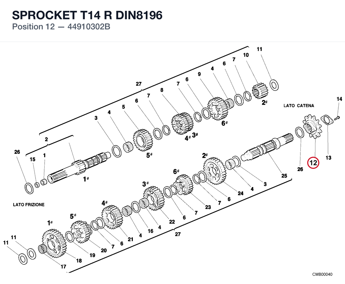 SPROCKET T14 R DIN8196