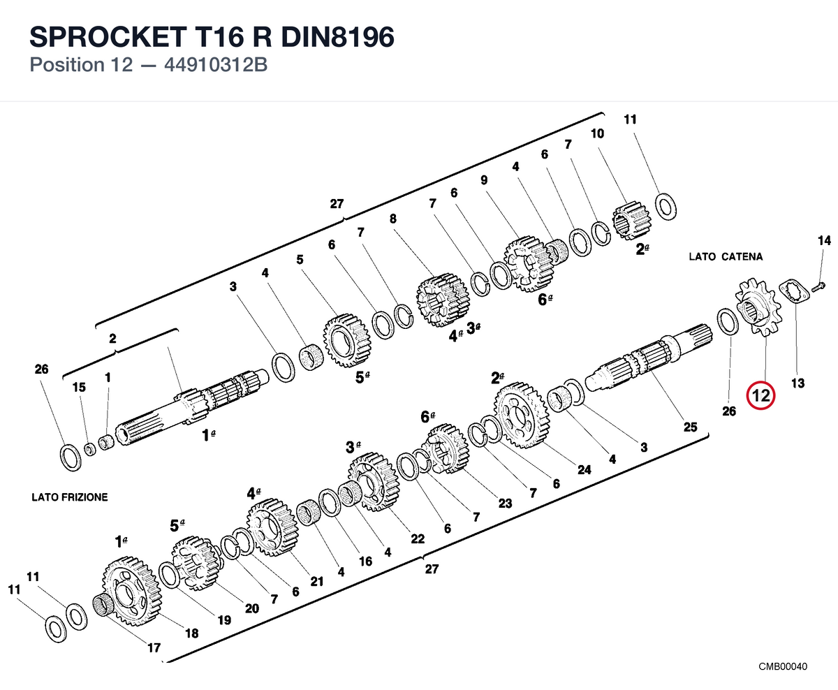 SPROCKET T16 R DIN8196