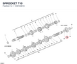 SPROCKET T15 44910381A diagram position