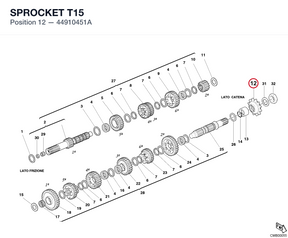 SPROCKET T15 44910451A diagram position