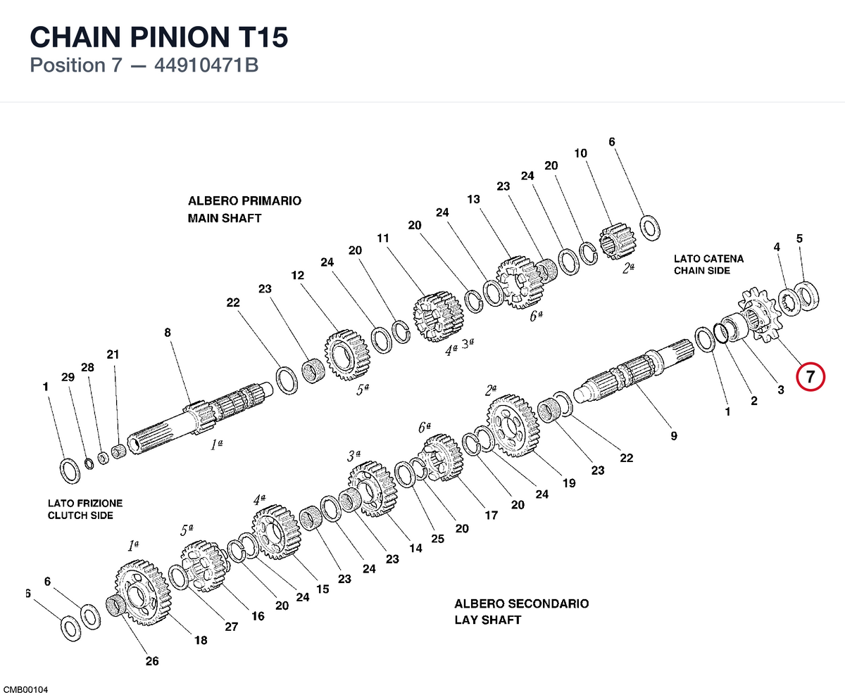 CHAIN PINION T15