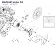 SPROCKET, CHAIN T16 44910801A diagram position
