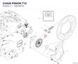 CHAIN PINION T15 44910941A diagram position